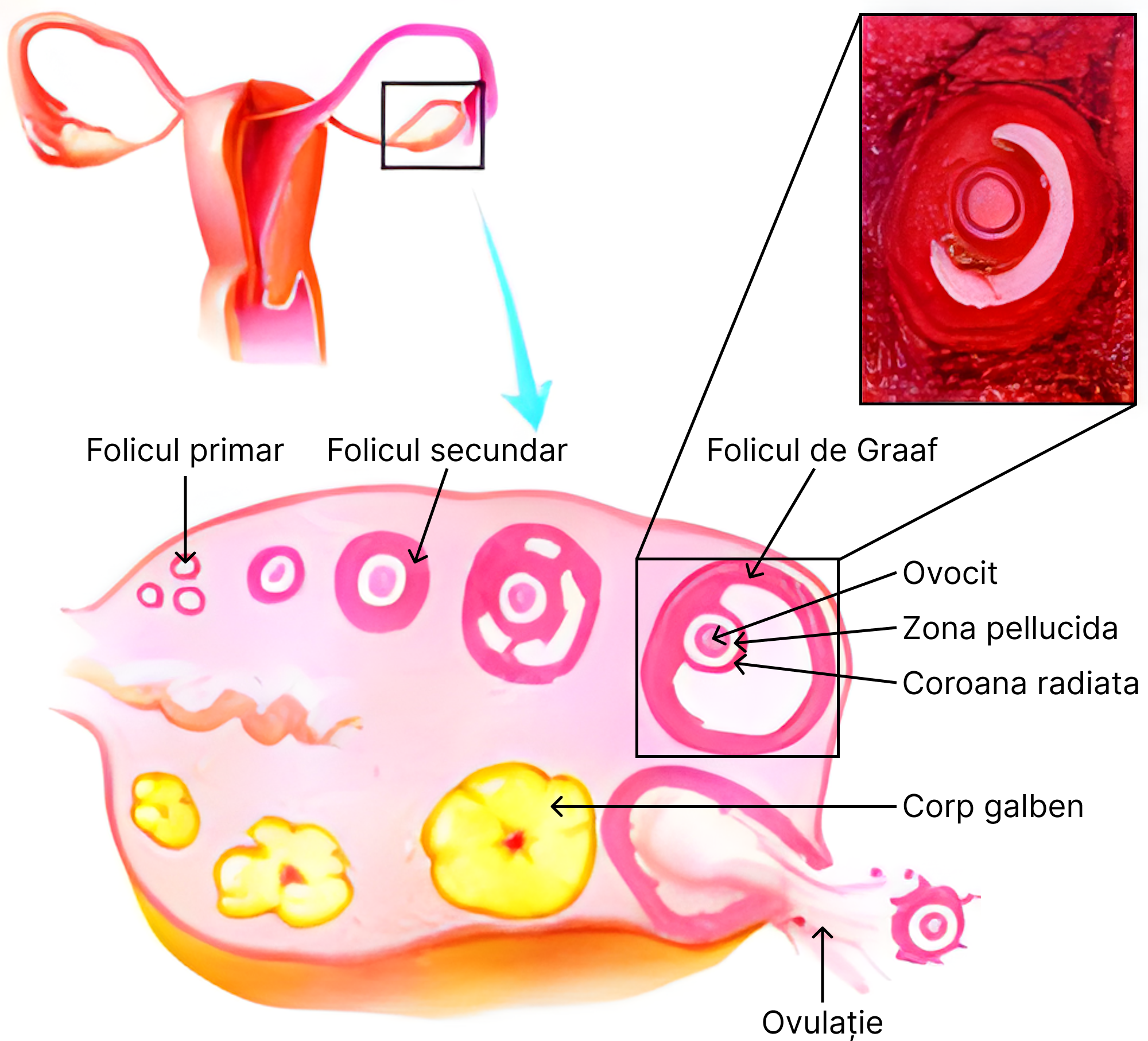 Anatomia ovarului.