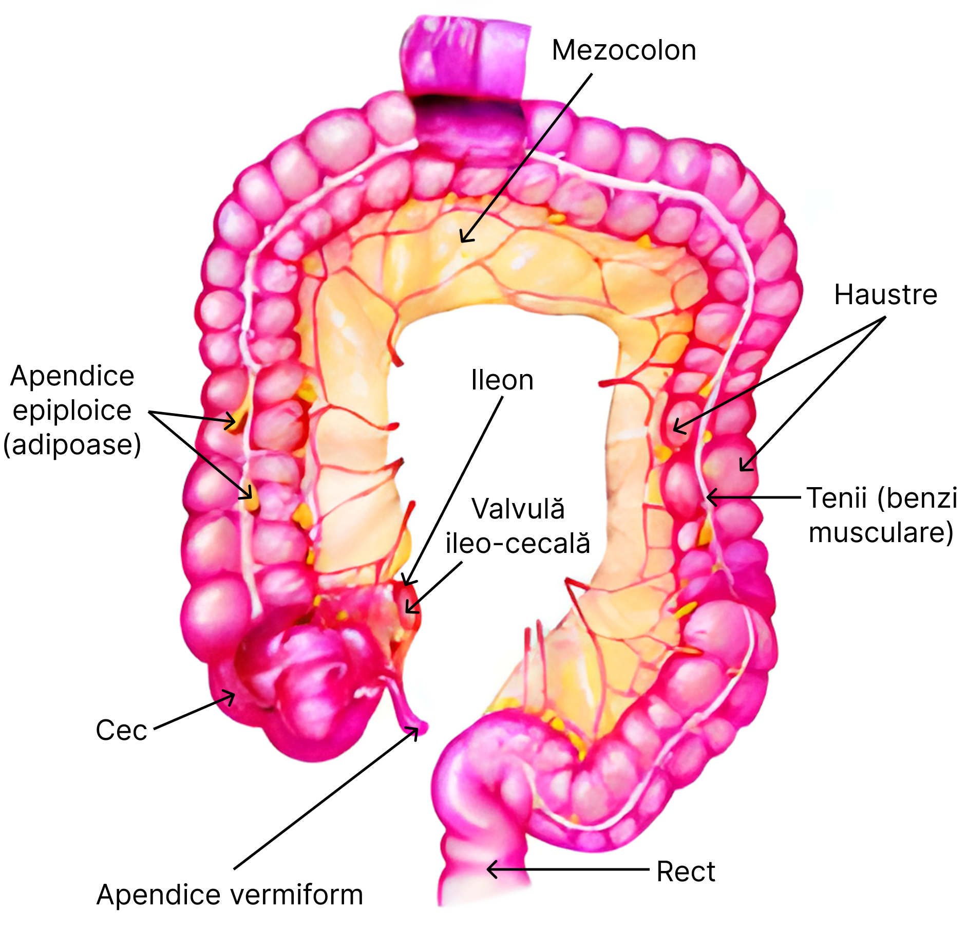 Intestinul gros - detalii.