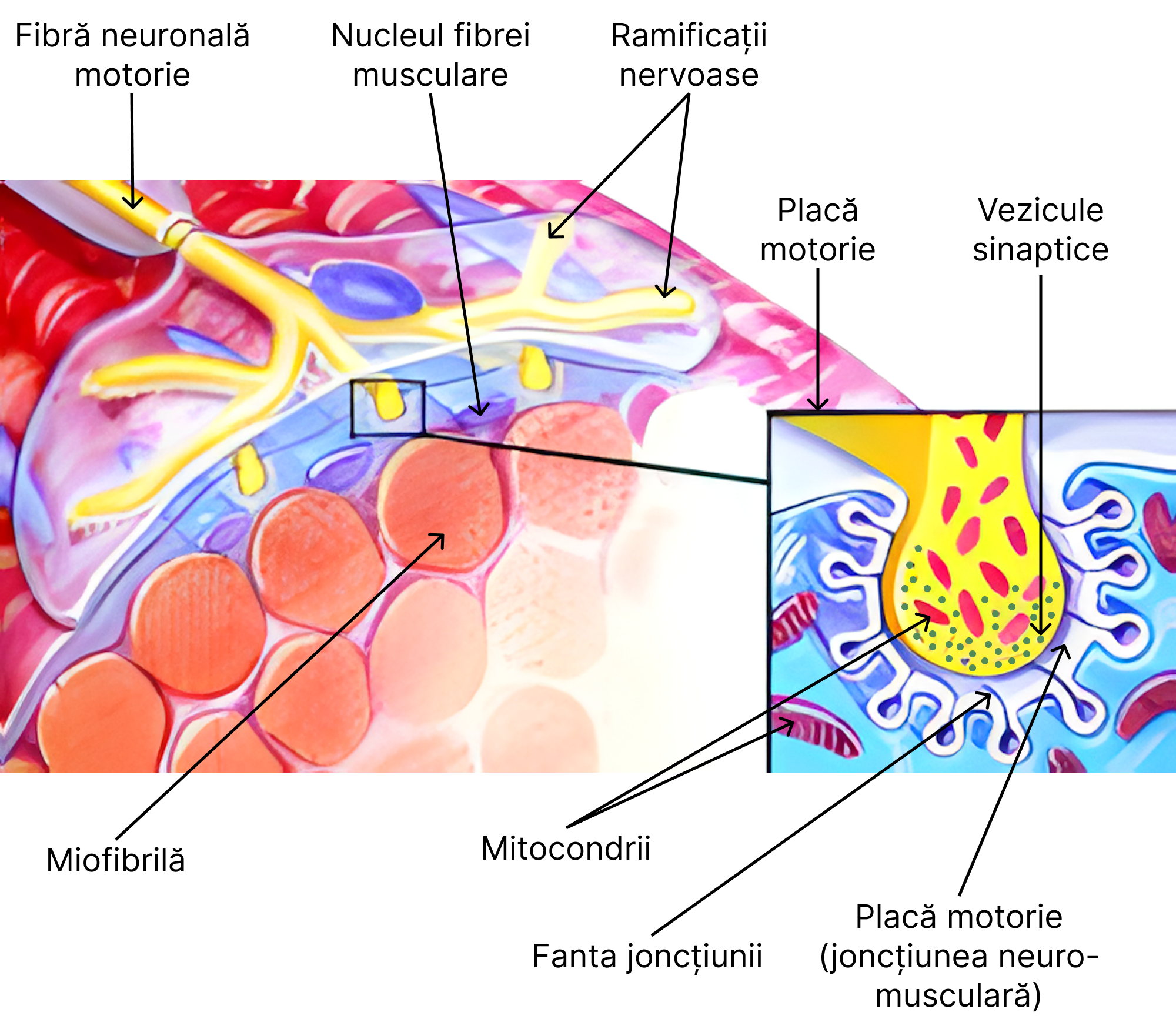 Joncțiune neuro-musculară.